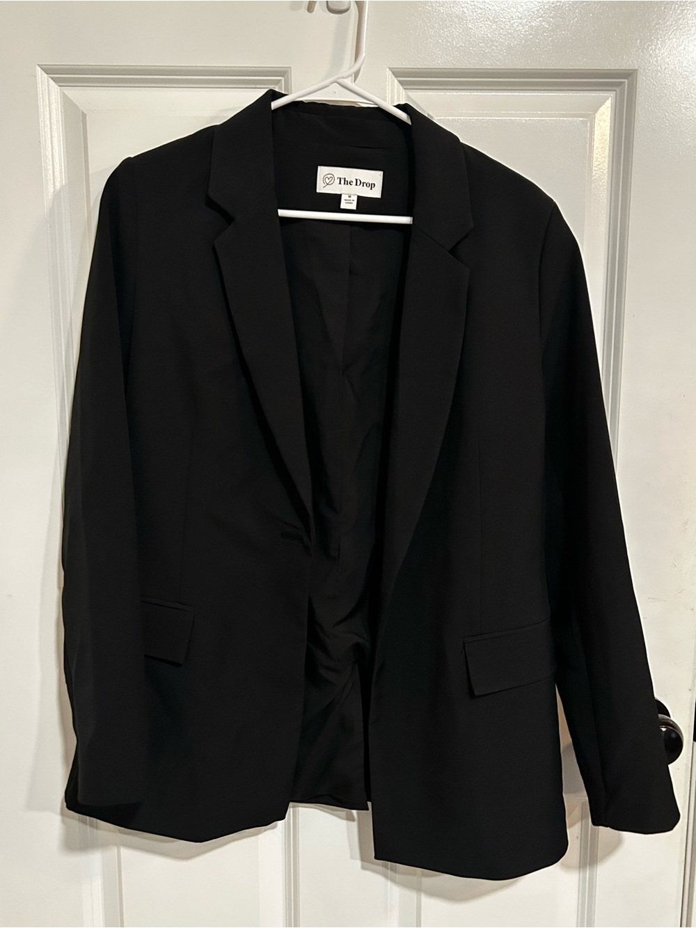 The Drop Women's Black Single-Button Blazer